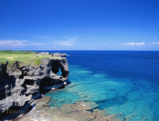 Cape Manza, a popular diving spot, Okinawa, Japan.