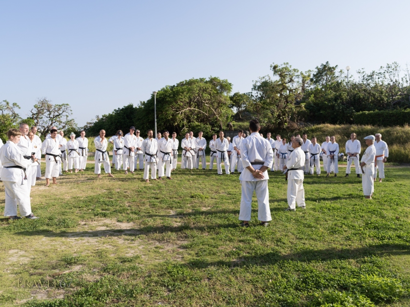 100 Kata for Karate Day October 25th 2018 at Naminoue Shrine  and beach.